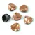 Rose Petal - Czech Glass Bead - Jet Capri Gold - 14x13mm