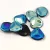 Rose Petal - Czech Glass Bead - Jet AB - 14x13mm
