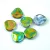 Rose Petal - Czech Glass Bead - Light Sapphire Vitrail - 14x13mm