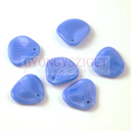 Rose Petal - Czech Glass Bead - Light Sapphire - 14x13mm