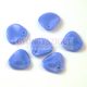 Rose Petal - Czech Glass Bead - Light Sapphire - 14x13mm