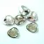 Rose Petal - Czech Glass Bead - Black Diamond Labrador - 14x13mm