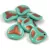 Rose Petal - Czech Glass Bead - Turquoise Green Copper - 14x13mm