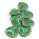 Rose petal gyöngy - Turquoise Green Travertine - 14x13mm