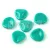 Rose Petal - Czech Glass Bead - Jade - 14x13mm