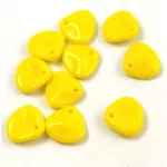 Rose Petal - Czech Glass Bead - Jonquil - 8x7mm