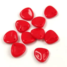 Rose Petal - Czech Glass Bead - Chilli - 8x7mm