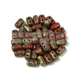 Rulla bead 3x5mm dark red traventin
