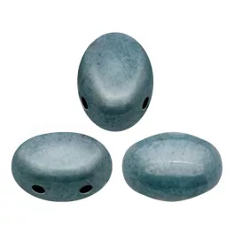   Samos® par Puca®gyöngy - Chalk White Blue Gray Luster - 5x7 mm
