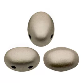 Samos® par Puca®gyöngy - Matte Metallic Grey - 5x7 mm