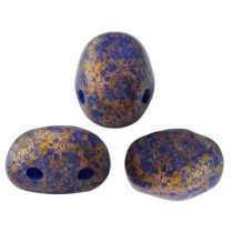 Samos® par Puca®gyöngy - Opaque Sapphire Bronze - 5x7 mm