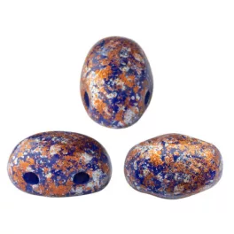 Samos® par Puca®gyöngy - Opaque Sapphire Tweedy - 5x7 mm