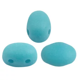 Samos® par Puca®gyöngy - Matt Turquoise Blue - 5x8 mm
