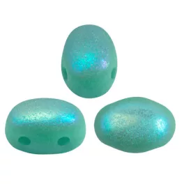 Samos® par Puca®gyöngy - Matt Turquoise Green AB - 5x8 mm