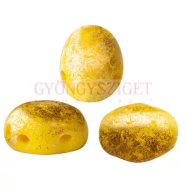 Samos® par Puca®gyöngy - Opaque Jonquil Splash - 5x7 mm
