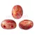 Samos® par Puca®gyöngy - Opaque Coral Red Tweedy - 5x7 mm