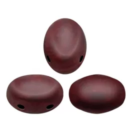   Samos® par Puca®gyöngy - Opaque Light Coral Burgundy - 5x8 mm