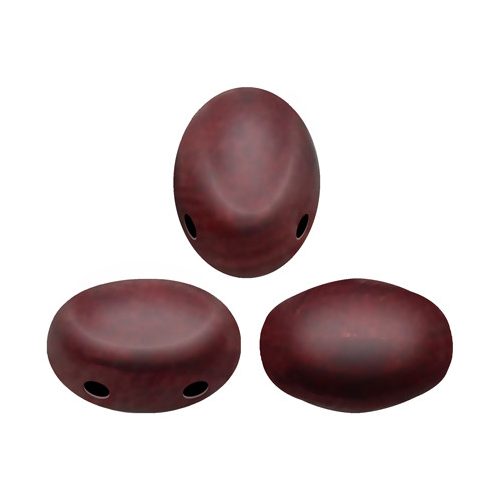 Samos® par Puca®gyöngy - Opaque Light Coral Burgundy - 5x8 mm