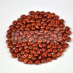 Superduo cseh préselt kétlyukú gyöngy - 2.5x5mm - Matte Metallic Rust