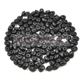   Superduo cseh préselt kétlyukú gyöngy - 2.5x5mm - polichrome metallic jet