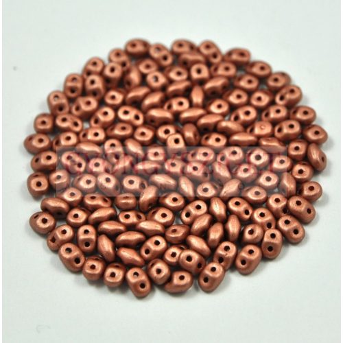 Superduo cseh préselt kétlyukú gyöngy - 2.5x5mm - polichrome metallic nut