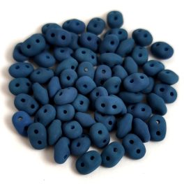   Superduo cseh préselt kétlyukú gyöngy - 2.5x5mm - Matt Velvet Montana