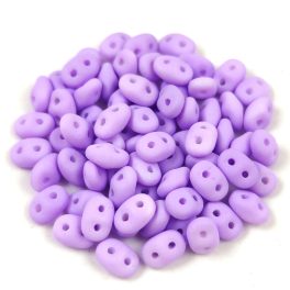   Superduo cseh préselt kétlyukú gyöngy - 2.5x5mm - Bondeli Matt Purple