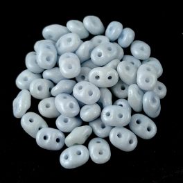   Superduo cseh préselt kétlyukú gyöngy - 2.5x5mm - Luminous Pastel Light Sapphire