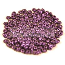   Superduo cseh préselt kétlyukú gyöngy - 2.5x5mm - matte metallic purple