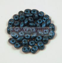   Superduo cseh préselt kétlyukú gyöngy - 2.5x5mm - pastel dark blue