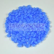  Superduo cseh préselt kétlyukú gyöngy - 2.5x5mm - light blue matte