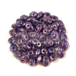   Superduo cseh préselt kétlyukú gyöngy - 2.5x5mm - sapphire nebula