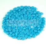 Superduo cseh préselt kétlyukú gyöngy - 2.5x5mm - Turquoise Blue Stardust