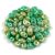 Superduo Duet Bead - Green Turquoise/Ivory Luster - 2.5x5mm