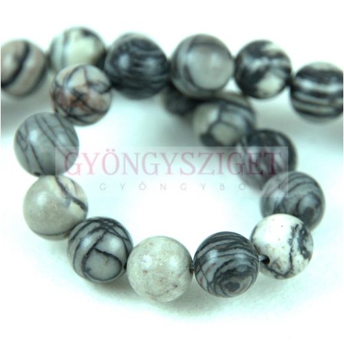 Silk Stone - round bead - 6mm