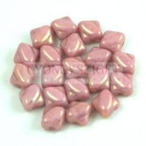Silky gyöngy - White Pink Luster - 5x5mm