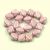 Silky gyöngy - Opaque White Pink Luster - 6x6mm
