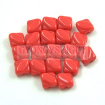 Silky gyöngy - Opaque Red - 6x6mm