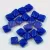 Silky Czech  2 Hole Glass Bead - Opaque Sapphire - 6x6mm