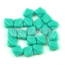 Silky gyöngy - Opaque Turquoise Green - 6x6mm