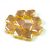 Silky gyöngy - Amber Rainbow Luster - 6x6mm