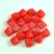 Silky Czech  2 Hole Glass Bead - Opaque Red - 5x5mm
