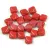 Silky Czech  2 Hole Glass Bead - Opaque Dark Red - 6x6mm