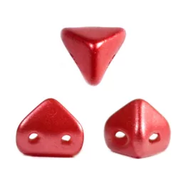 Super Kheops® par Puca® 2lyukú gyöngy - 6mm - pastel red