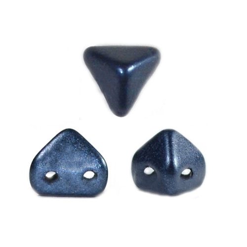 Super Kheops® par Puca® 2lyukú gyöngy - 6mm - matte metallic dark blue
