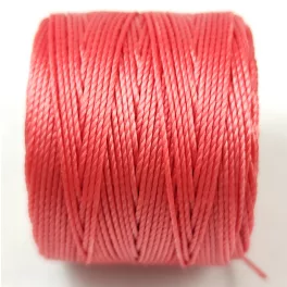 SuperLon (S-Lon) Bead Cord - 0.5mm - Chinese Coral