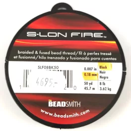   S-Lon Fire - black - gyöngyfűző szál - 0.18mm (0.007 inch)