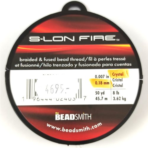 S-Lon Fire - crystal - beading thread - 0.18mm (0.007 inch)