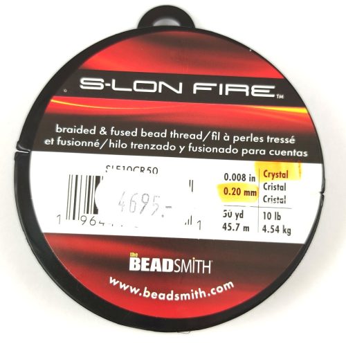 S-Lon Fire - crystal - gyöngyfűző szál - 0.20mm (0.008 inch)