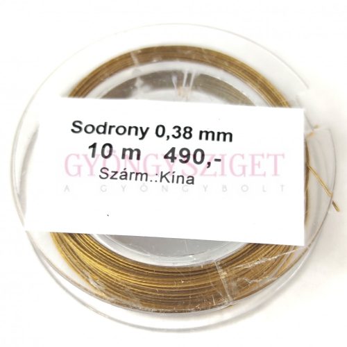 Beading Wire - Gold - 0.38mm - 10m